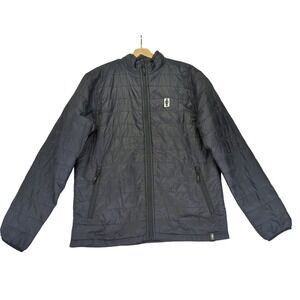 Girl Skateboards Mens Black Quilted Puffer‎ Jacket Full Zip Size Small